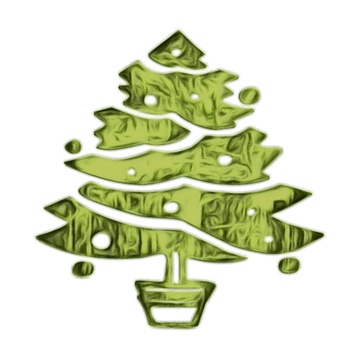 Transparent Fir Christmas Tree Christmas Ornament Green for Christmas