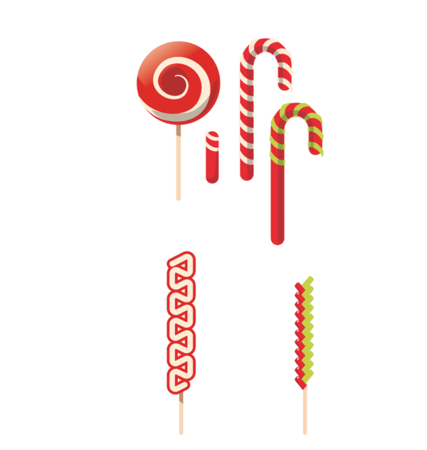 Transparent Lollipop Candy Cane Christmas Text Line for Christmas