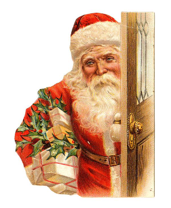 Transparent Santa Claus Post Cards Zazzle Facial Hair for Christmas