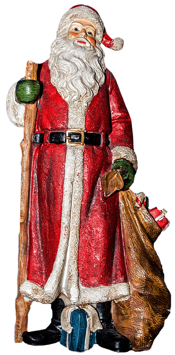 Transparent Santa Claus Christmas Ornament Association Figurine for Christmas