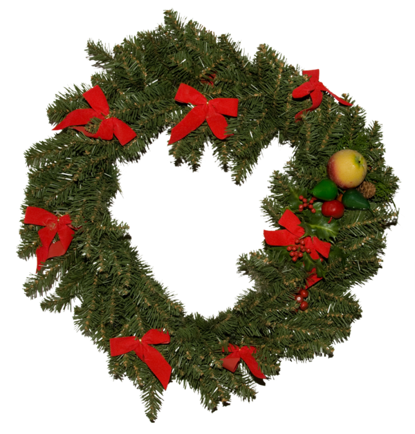 Transparent Christmas Crown Wreath Evergreen Fir for Christmas