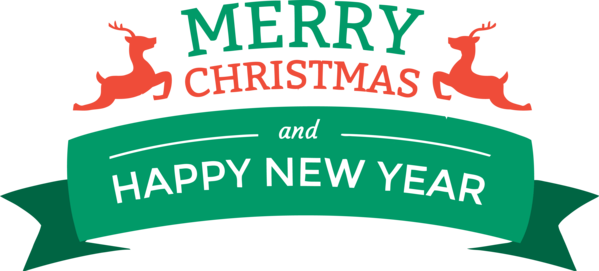 Transparent New Year 
 Green Text Font for Happy New Year for New Year