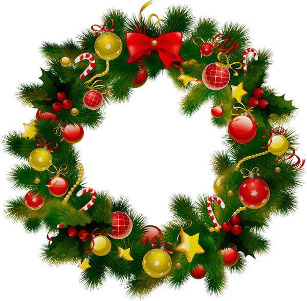 Transparent Wreath Garland Christmas Day Christmas Decoration for Christmas