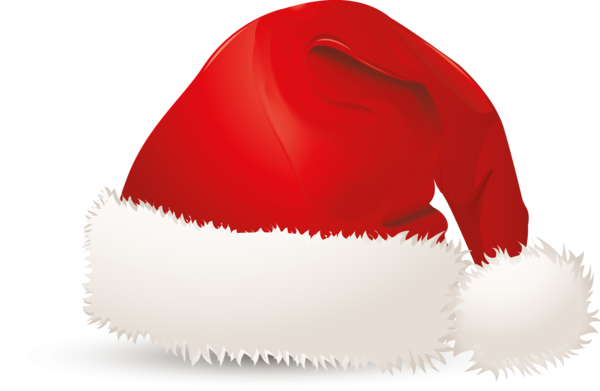 Transparent Santa Claus Christmas Hat Red for Christmas