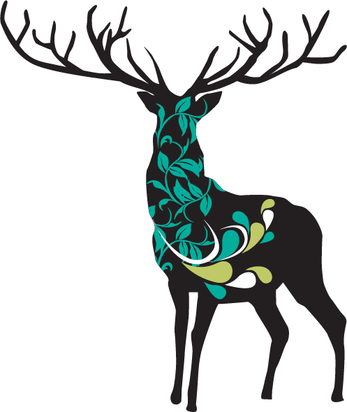 Transparent Rudolph Reindeer Deer Wildlife for Christmas