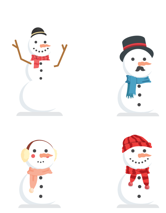 Transparent Cartoon Snowman Winter Christmas Ornament for Christmas