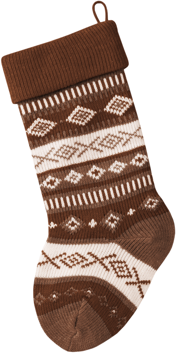 Transparent Sock Santa Claus Christmas Brown for Christmas