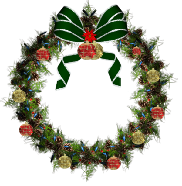 Transparent Wreath Christmas Ornament Christmas Evergreen Pine Family for Christmas