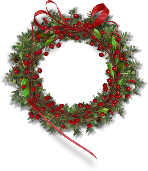 Transparent Wreath Christmas Flower Fir Pine Family for Christmas