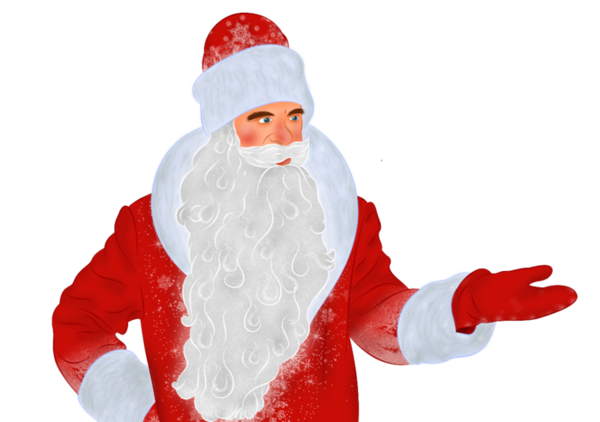 Transparent Ded Moroz Santa Claus Christmas Ornament for Christmas