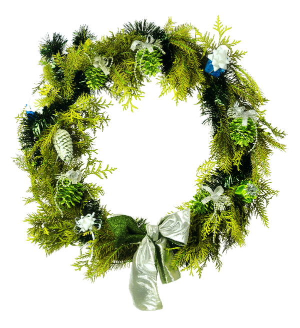 Transparent Christmas Wreath Christmas Decoration Evergreen Fir for Christmas
