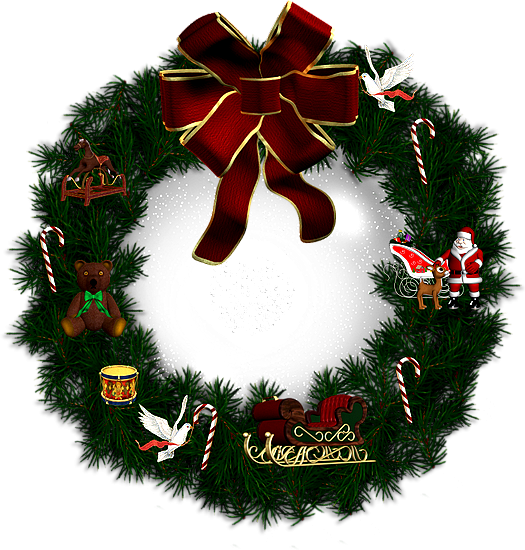 Transparent Christmas Ornament Wreath Garland Fir Pine Family for Christmas