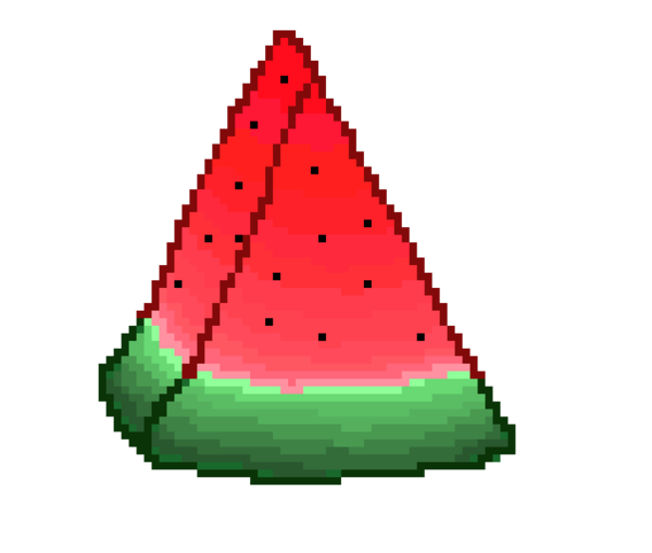 Transparent Watermelon Pixel Art Art Museum Melon for Christmas