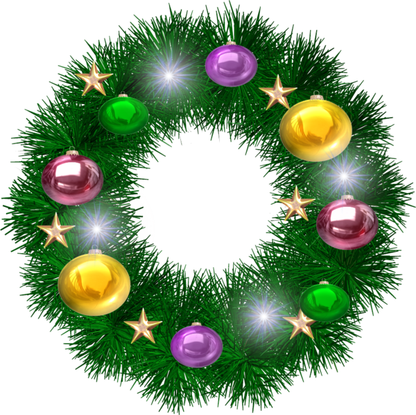 Transparent Christmas Ornament Garland Wreath Christmas Decoration for Christmas