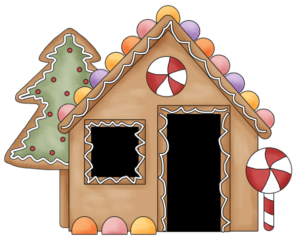 Transparent Gingerbread House Gingerbread Christmas Ornament Decor for Christmas