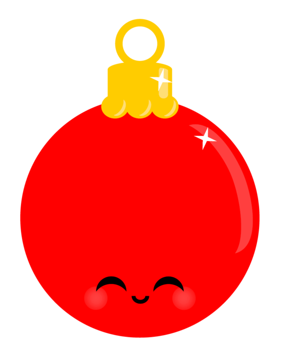 Transparent Christmas Ornament Christmas Christmas Decoration Red Smile for Christmas
