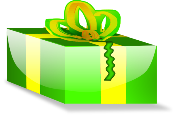 Transparent Santa Claus Christmas Gift Gift Green Yellow for Christmas