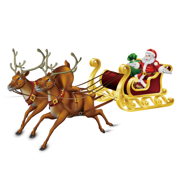 Transparent Santa Claus Reindeer Christmas Christmas Ornament Chariot for Christmas