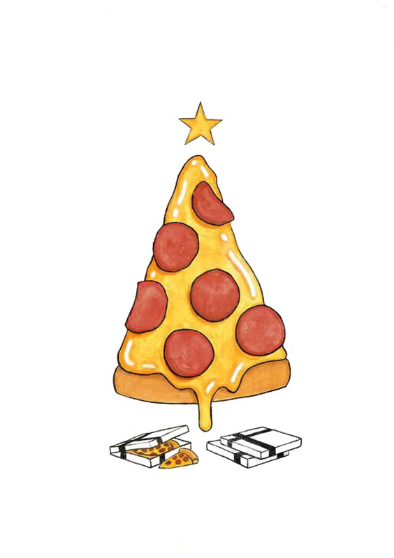 Transparent Pizza Santa Claus Iphone Se Christmas Decoration Food for Christmas