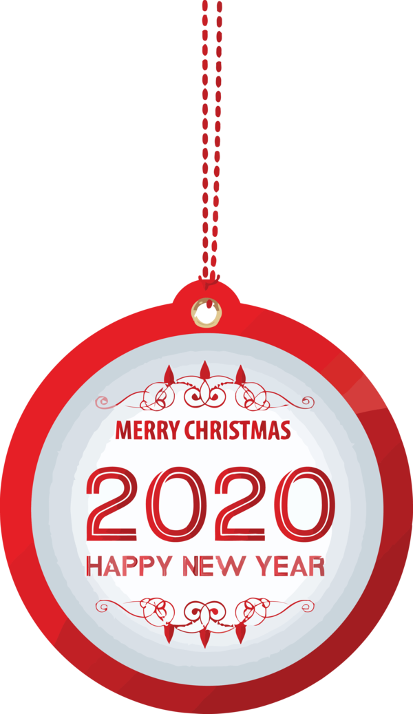 Transparent New Year 2020 Holiday ornament Ornament for Happy New Year 2020 for New Year