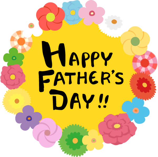 Transparent Fathers Day Yellow Font for happy fathers day for Fathers Day