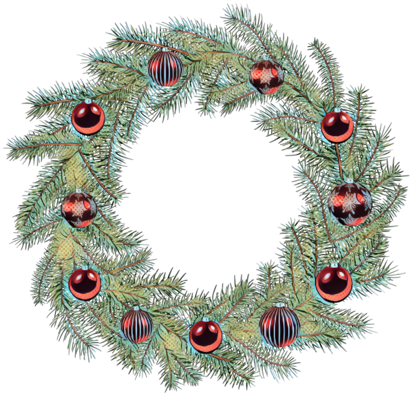 Transparent Wreath Christmas Day Christmas Decoration Oregon Pine White Pine for Christmas