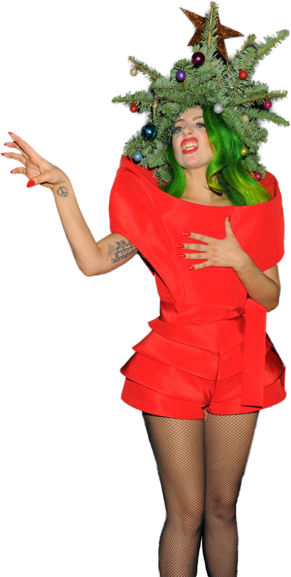 Transparent Lady Gaga Digital Art Christmas Costume Christmas Ornament for Christmas