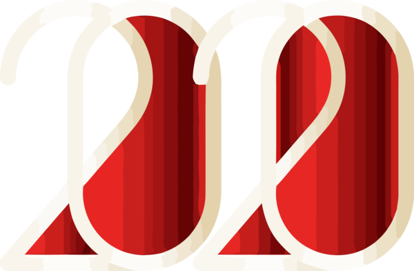 Transparent New Years 2020 Red Font Logo for Happy New Year 2020 for New Year