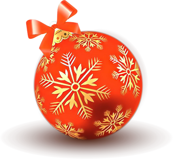 Transparent Christmas Ornament Orange Holiday Ornament for Christmas