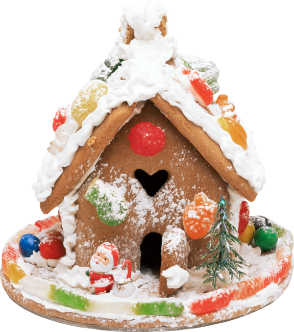 Transparent Gingerbread House Christmas New Year Christmas Ornament Food for Christmas