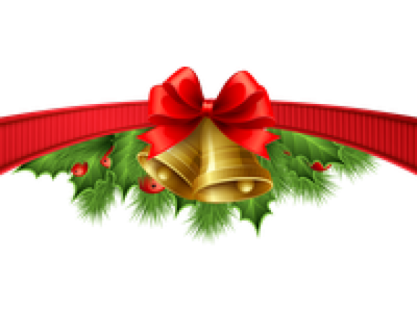 Transparent Christmas Day Bell Jingle Bell Ribbon Red for Christmas