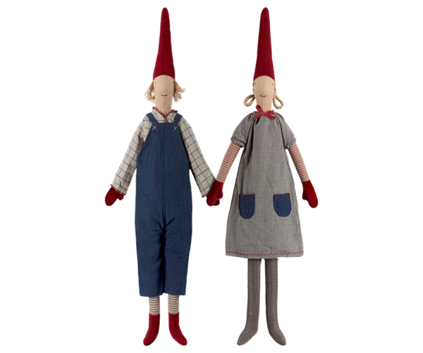 Transparent Nisse Julepynt Pixie Costume Figurine for Christmas