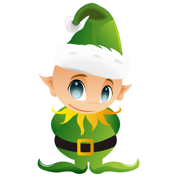 Transparent Santa Claus Christmas Day Elf Green Cartoon for Christmas