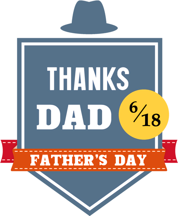Transparent fathers-day Font Line Headgear for happy fathers day for Fathers Day