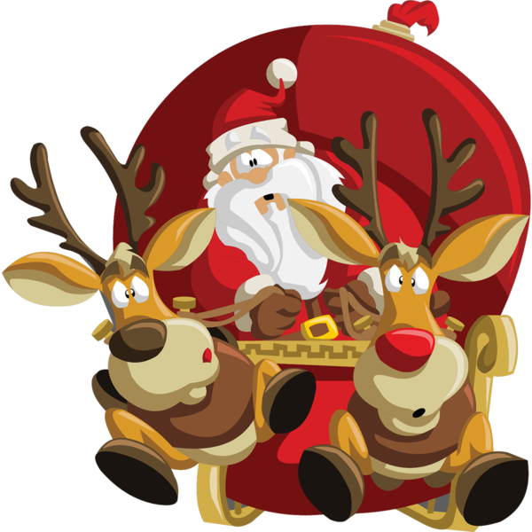 Transparent Santa Claus Christmas Day Reindeer Christmas Ornament Deer for Christmas