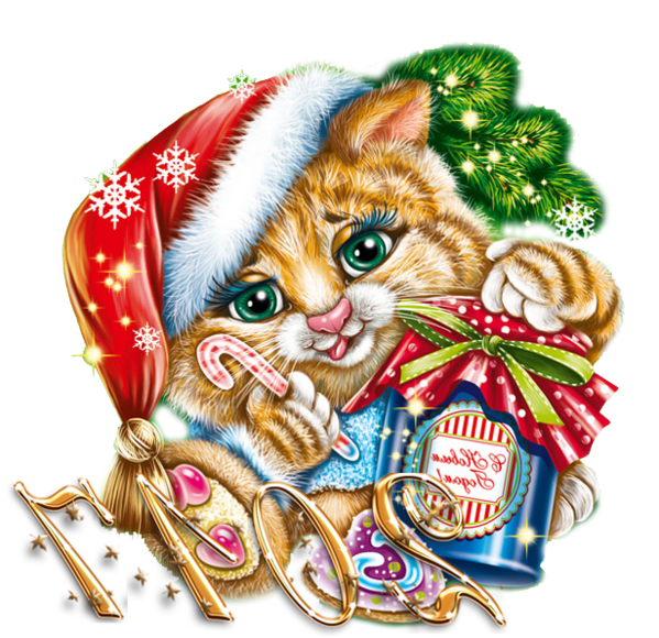 Transparent New Year Christmas Ornament Christmas Cat for Christmas