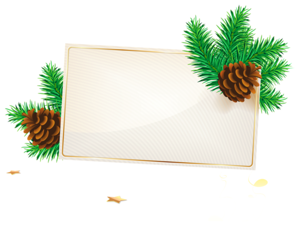 Transparent Christmas Scrapbooking Christmas Card Fir Pine Family for Christmas