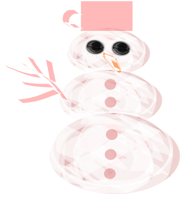 Transparent Christmas Ornament Snowman Christmas Pink for Christmas