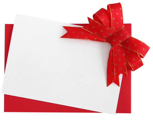 Transparent Santa Claus Christmas Gift Greeting Card for Christmas