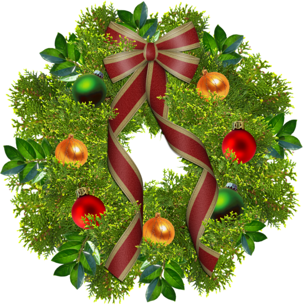 Transparent Wreath Christmas Garland Evergreen Fir for Christmas