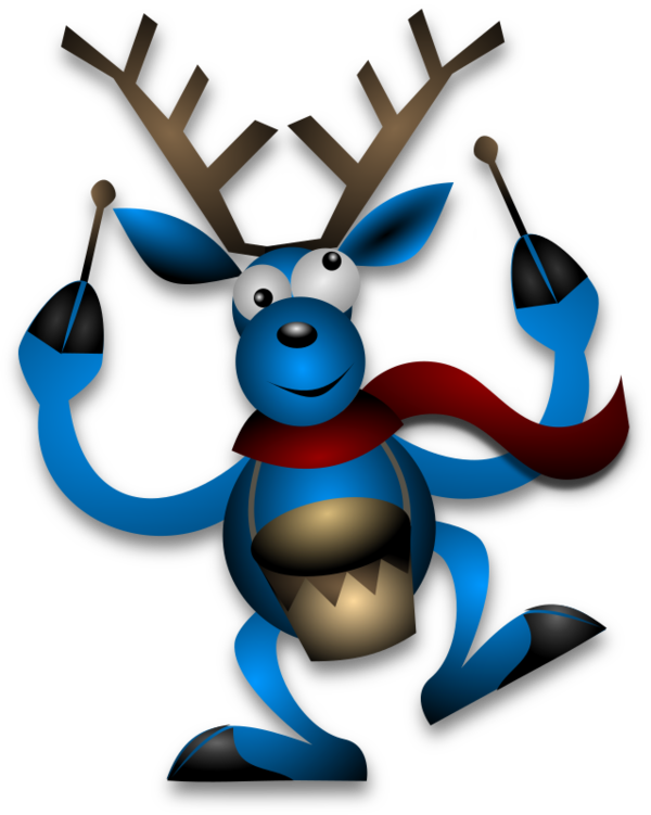 Transparent Deer Reindeer Rudolph  for Christmas