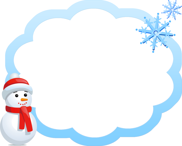 Transparent Snowman Christmas Snowflake Blue for Christmas