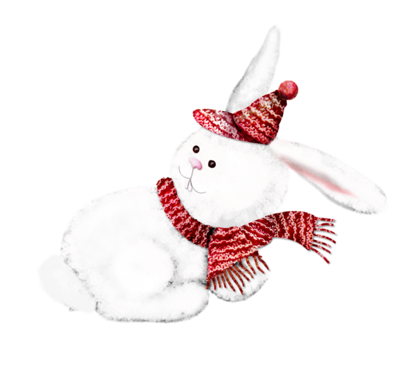 Transparent Christmas Ornament Christmas Decoration Hare Stuffed Toy for Christmas