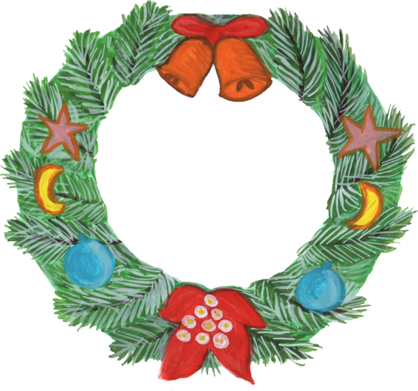 Transparent Wreath Christmas Laurel Wreath Pine Family Christmas Ornament for Christmas