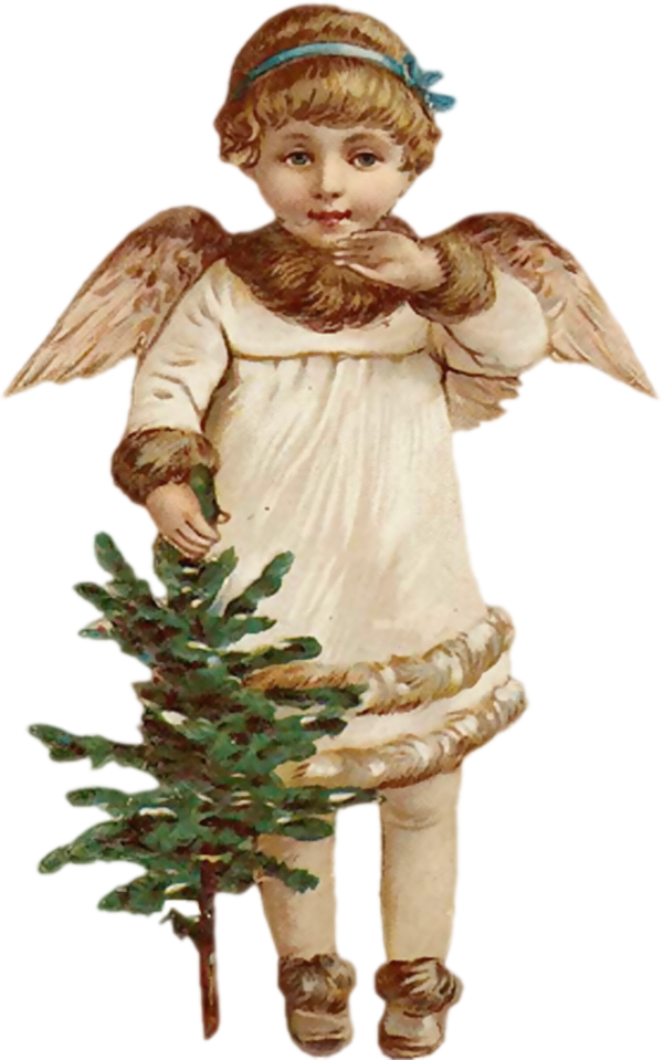 Transparent Santa Claus Christmas Day Post Cards Angel Figurine for Christmas
