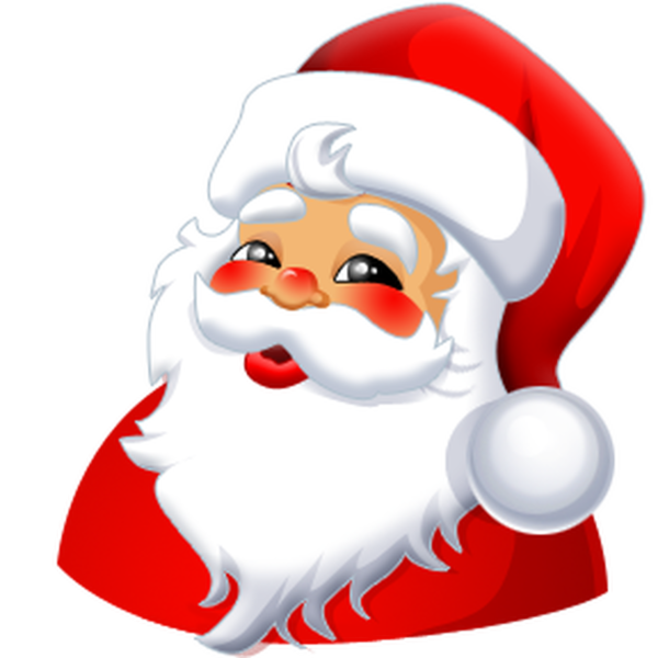 Transparent Santa Claus Smiley Face Christmas Ornament Holiday for Christmas