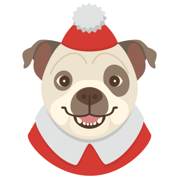 Transparent Puppy Pug Cartoon Dog Nose for Christmas