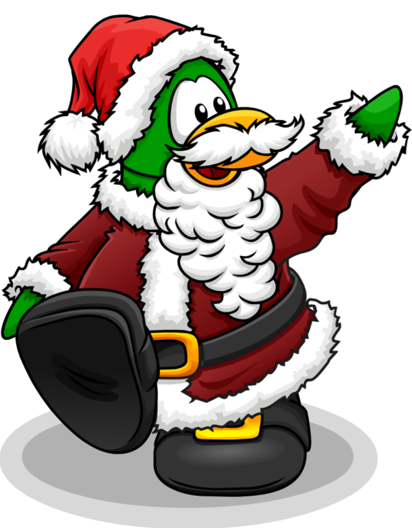 Transparent Santa Claus Club Penguin Penguin Flightless Bird for Christmas