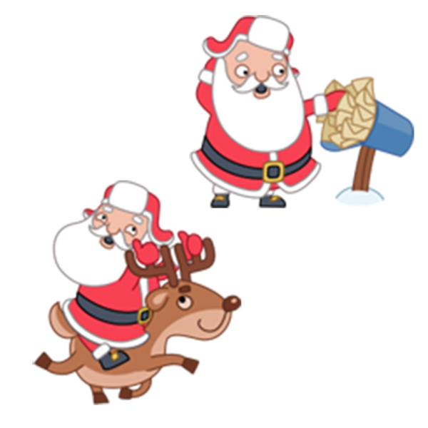 Transparent Rudolph Santa Claus Reindeer Christmas Christmas Ornament for Christmas