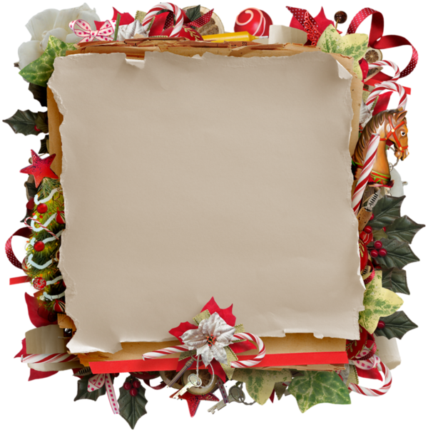 Transparent Christmas Letter Christmas Ornament Picture Frame Flower for Christmas